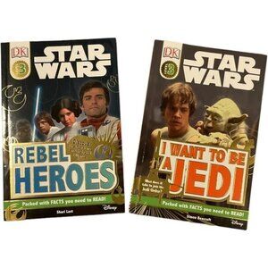 Star Wars DK Readers Level 3 Book Set "Rebel Heroes" & "I Want To Be A Jedi"